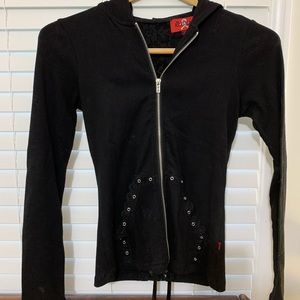 Corset back hoodie
